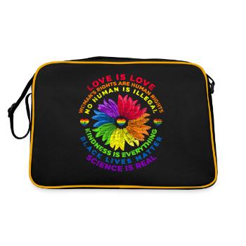 L'amour LGBT est l'amour - Sac Retro - noir/or - Dos