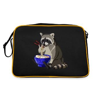 Racoon Ramen - Retro Bag - black/gold - Back