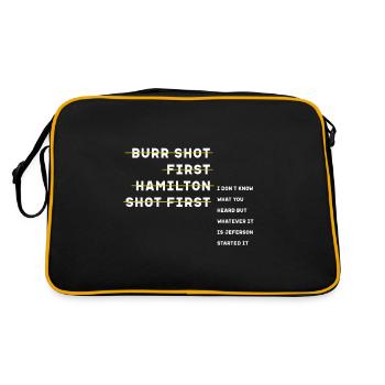 Burr Shot First Alexander Hamilton Drôle - Sac Retro - noir/or - Dos