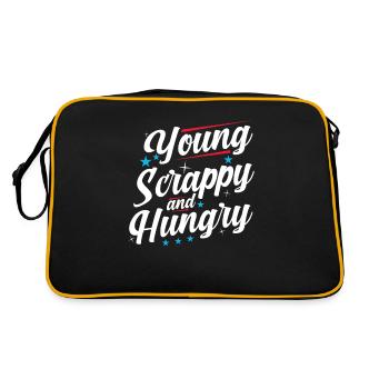 Vintage Retro Young Scrappy And Hungry USA Holiday - Sac Retro - noir/or - Dos