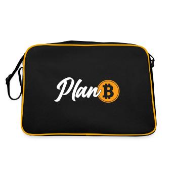 Bitcoin ist Plan B. Krypto - Retro Tasche - Schwarz/Gold - Hinten