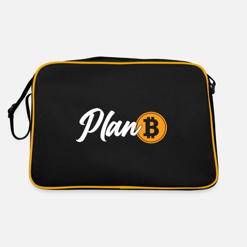 Bitcoin ist Plan B. Krypto Retro Tasche