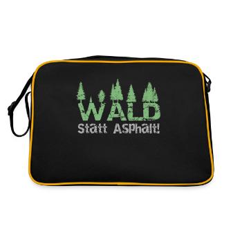 La forêt au lieu de l'asphalte - Sac Retro - noir/or - Dos