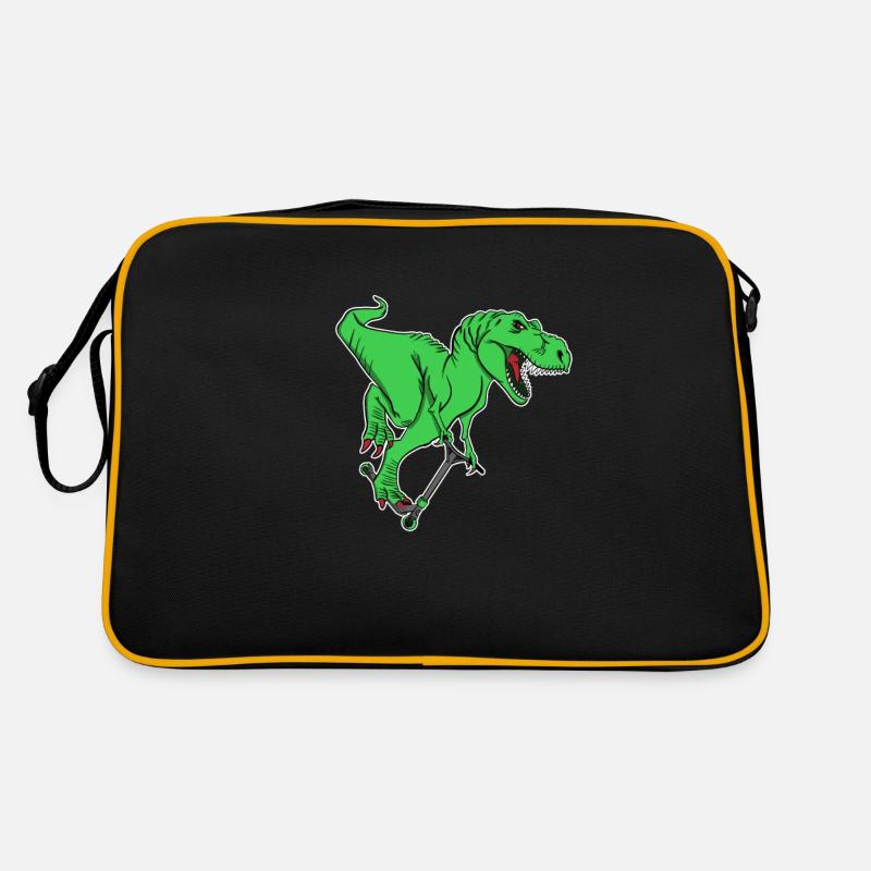 Big T-Rex vert poison sur une cascade de scooter Sac Retro
