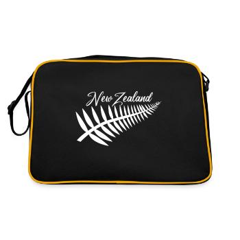 Cadeau drôle de Nouvelle-Zélande pour les Néo-Zélandais - Sac Retro - noir/or - Dos