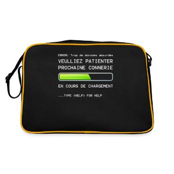 Prochaine Connerie En Cours De Chargement - Sac Retro - noir/or - Dos