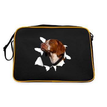 Tshirt Epagneul Breton Chemise Epagneul Breton Chien - Sac Retro - noir/or - Dos