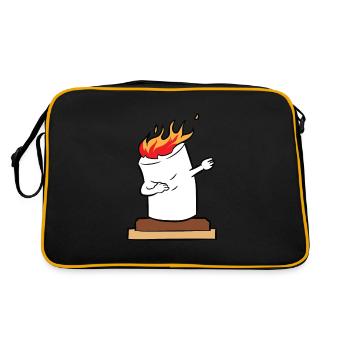 Funny Dabbing Marshmallow Halloween Marshmallows - Retro Bag - black/gold - Back