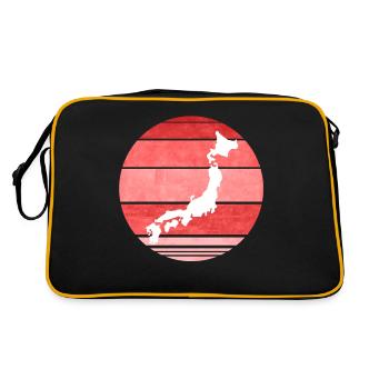 Japon Carte Rétro idée cadeau pour les vacances - Sac Retro - noir/or - Dos
