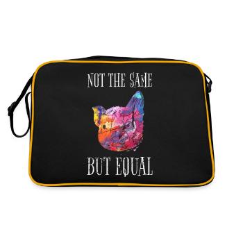Le bien-être animal végétalien n'est pas le même mais les végétaliens égaux - Sac Retro - noir/or - Dos