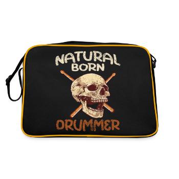 Natural Born Drummer Drummers... Drummer - Sac Retro - noir/or - Dos