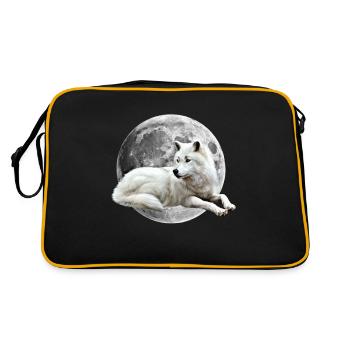 wolf - Retro Bag - black/gold - Back