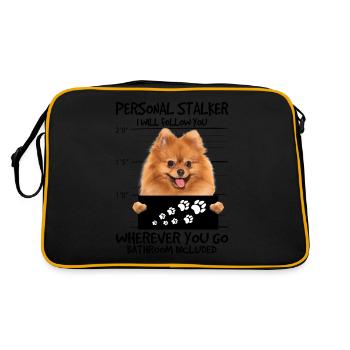 dwarf spitz - Retro Bag - black/gold - Back