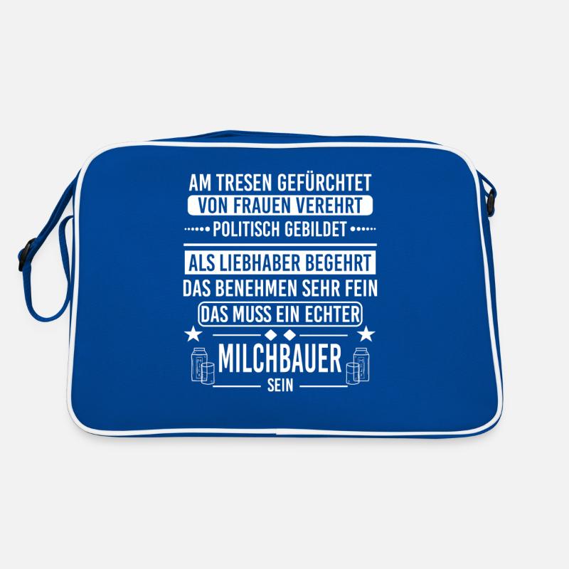 Milchbauer Bauer Landwirt Geschenkidee Retro Tasche
