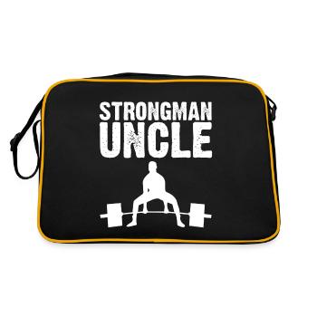 Cadeau oncle Strongman - Sac Retro - noir/or - Dos