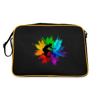 Cascade scooter cascade cadeau scooter skater - Sac Retro - noir/or - Dos