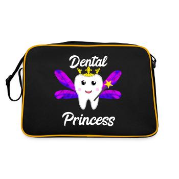 Assistant dentaire dentiste cabinet dentaire dentisterie - Sac Retro - noir/or - Dos