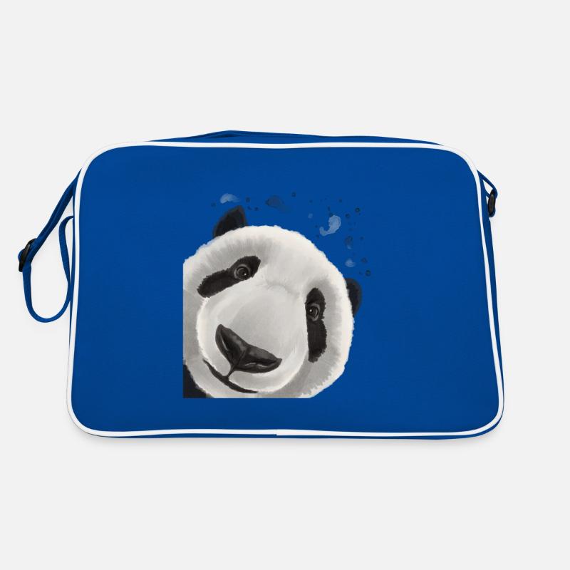 Neugieriger Panda Bär Retro Tasche