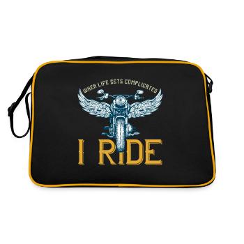 Rocker and biker designs at Bikertreff - Retro Bag - black/gold - Back