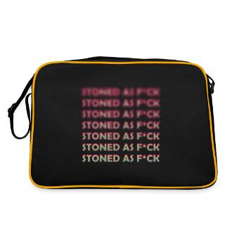 Stoned - Retro Tasche - Schwarz/Gold - Hinten