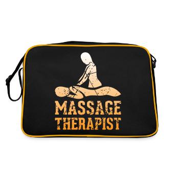 Massage therapist massage therapy - Retro Bag - black/gold - Back