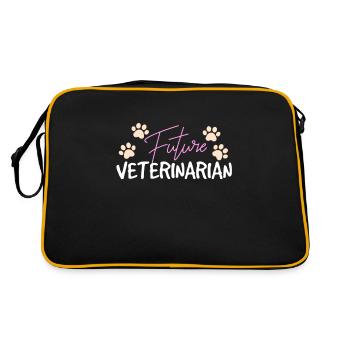 Tierarzt Tierarzt Geschenke Tiere Tierarztpraxis - Sac Retro - noir/or - Dos