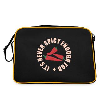 Spicy Food Lovers It's never spicy enough f - Retro Bag - black/gold - Back