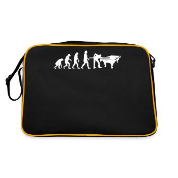 Evolution Of Billiards Snooker Funny Pool - Retro Tasche - Schwarz/Gold - Hinten