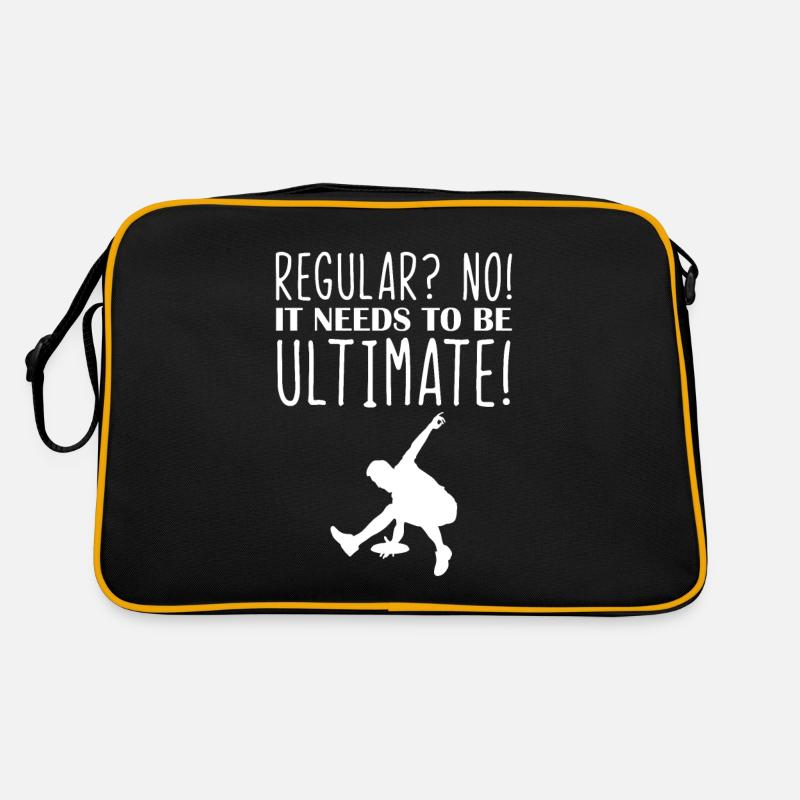 Ultimate Frisbee - Retro Tasche - Schwarz/Gold