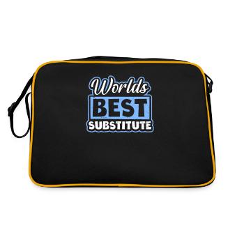 Meilleur cadeau de remplacement du monde des enseignants suppléants - Sac Retro - noir/or - Dos
