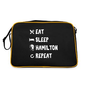 Mangez Sleep Hamilton Répétez - Sac Retro - noir/or - Dos