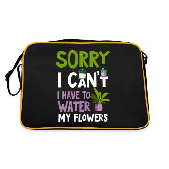 Je dois arroser mes fleurs - Sac Retro - noir/or - Dos