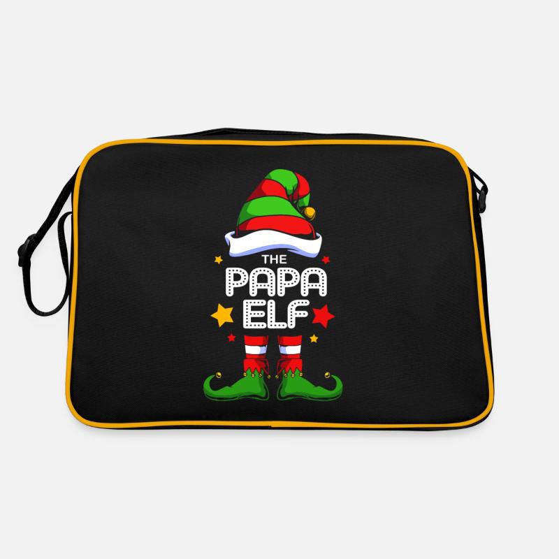 Elf Elf Christmas Gift Father Dad - Retro Bag - black/gold
