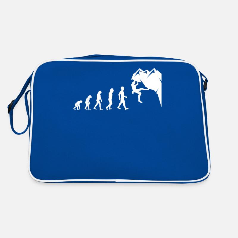 Rock Climbing For Rock Climber Funny Evolution Retro Bag