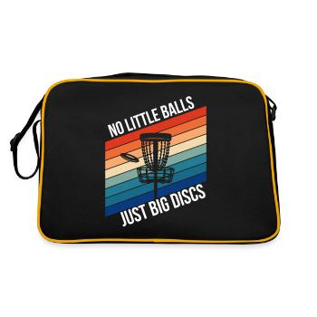 Disc Golf Discgolf gift idea - Retro Bag - black/gold - Back
