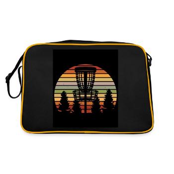 Disc Golf Discgolf gift idea - Retro Bag - black/gold - Back