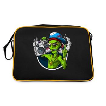 Fête des Aliens Stoner - Sac Retro - noir/or - Dos