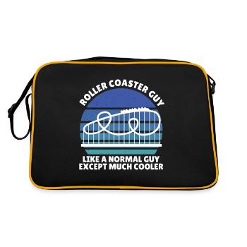 roller coaster guy - Retro Tasche - Schwarz/Gold - Hinten