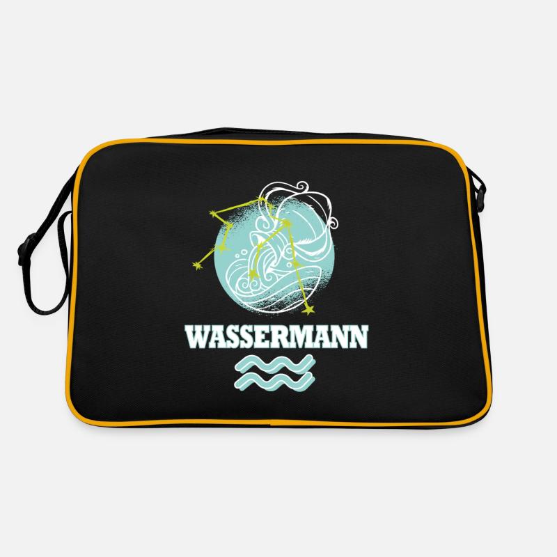 Sternzeichen Wassermann mit Sternenbild Retro Tasche