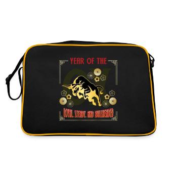 Year of the Buffalo 2021 Chinese Horoscope Year - Retro Bag - black/gold - Back