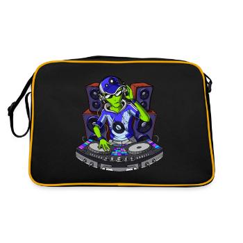 Space Alien DJ - Retro Bag - black/gold - Back