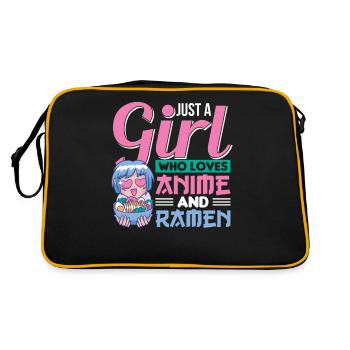 Weeb Sketching Anime Gift - Retro Bag - black/gold - Back