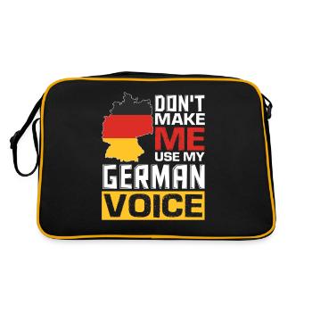 Funny German Quotes German Speaking German - Retro Bag - black/gold - Back