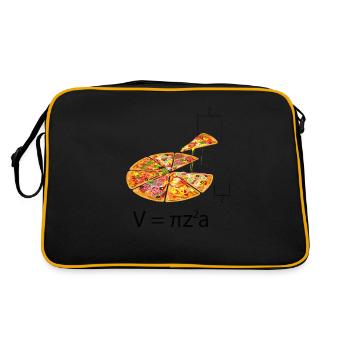Pizza Math Pi Student Engineer Professor - Retro Bag - black/gold - Back