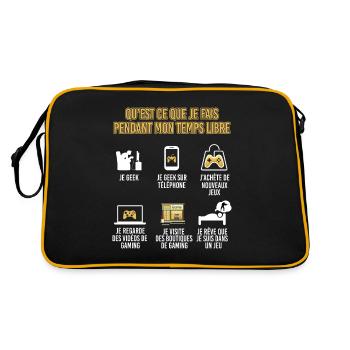 Mon temps libre de gamer - Sac Retro - noir/or - Dos