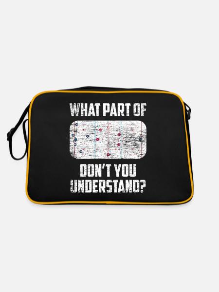 Entraîneur de hockey sur glace cadeau - Sac Retro - noir/or - Dos