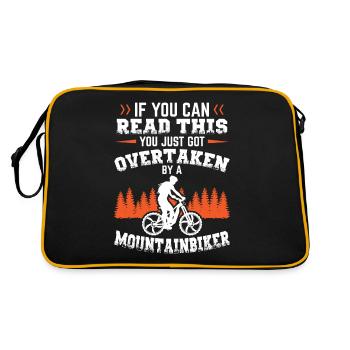 Dépassé par les vététistes E-bikers Cyclistes VTT - Sac Retro - noir/or - Dos