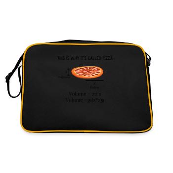 Pizza Math Pi Student Engineer Professor - Retro Bag - black/gold - Back