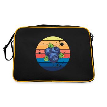 Baies de fruits d'été en bonne santé aux bleuets rétro - Sac Retro - noir/or - Dos