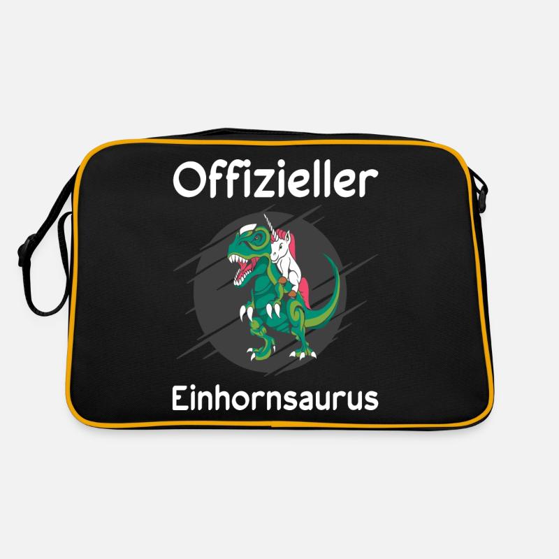 Schlaf Dino Einhorn Sprüche Geschenkidee Retro Tasche
